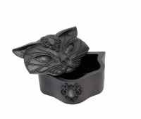 Gotico - Scatola Gatto Sacro Nera - Resina - Dipinta a Mano